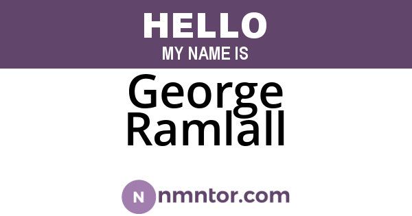 George Ramlall