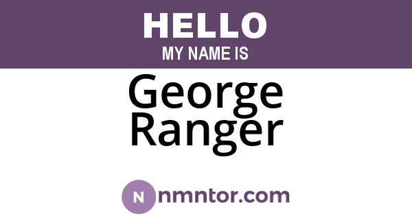 George Ranger