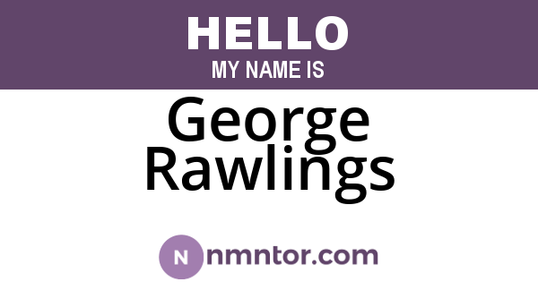 George Rawlings