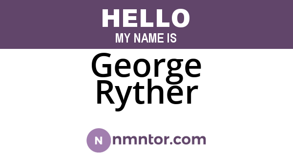 George Ryther