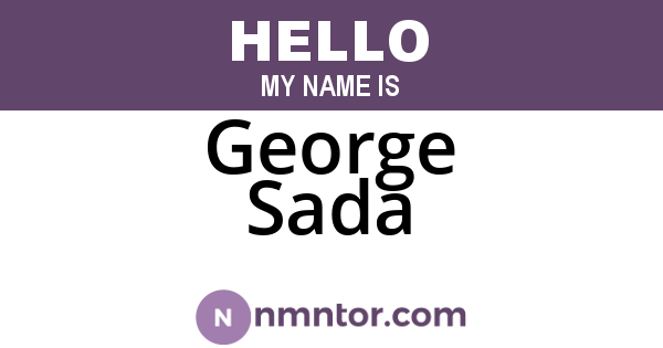 George Sada