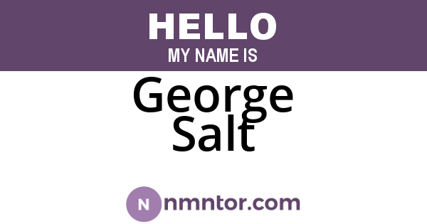George Salt