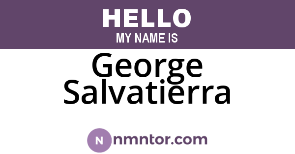 George Salvatierra