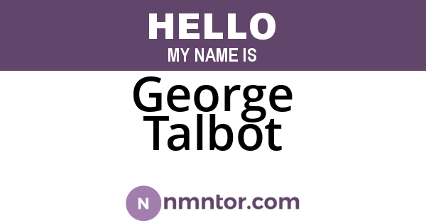 George Talbot