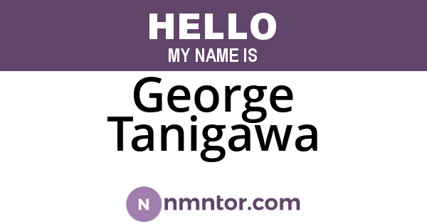 George Tanigawa