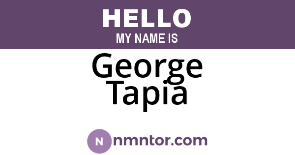 George Tapia