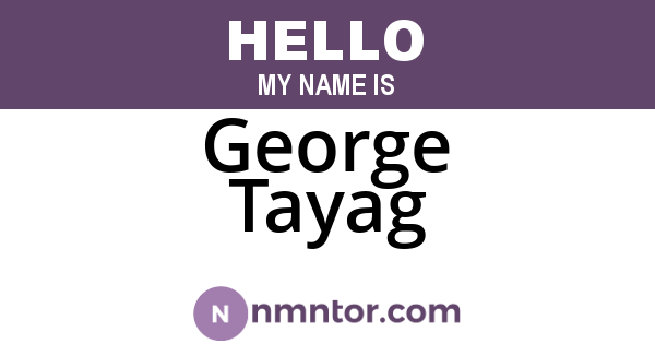 George Tayag