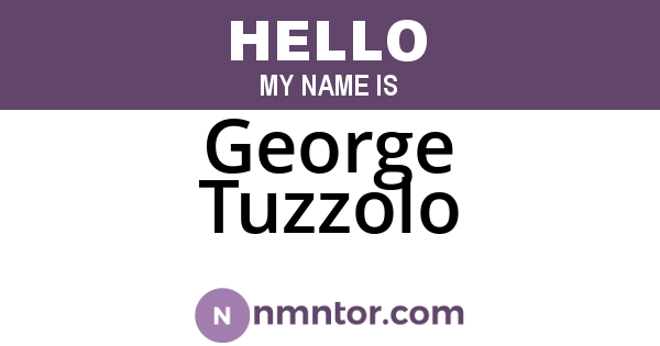 George Tuzzolo