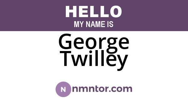 George Twilley
