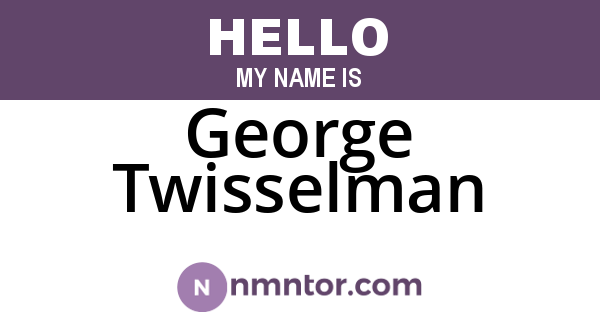 George Twisselman