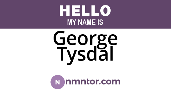 George Tysdal