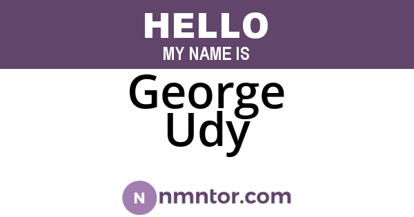 George Udy