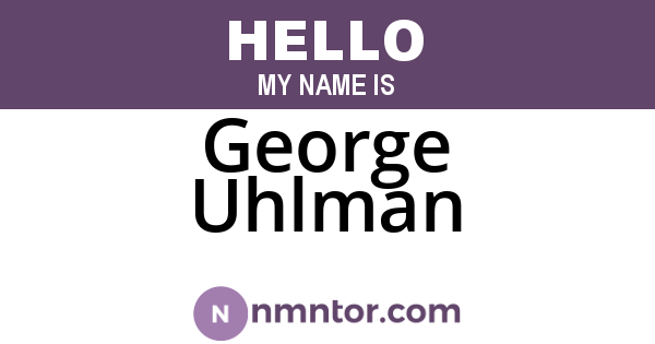 George Uhlman
