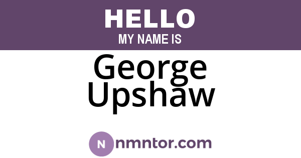 George Upshaw