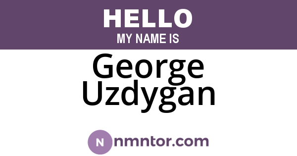 George Uzdygan