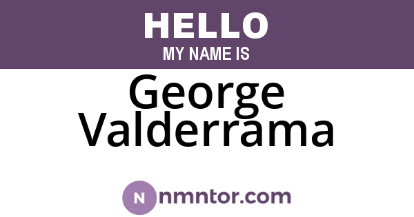 George Valderrama