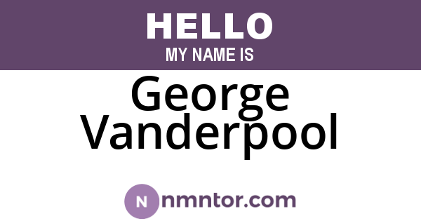 George Vanderpool