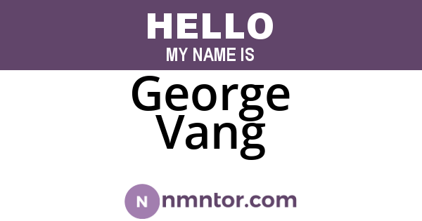 George Vang