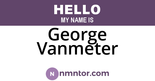 George Vanmeter