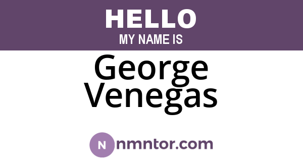 George Venegas
