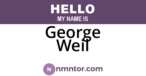 George Weil