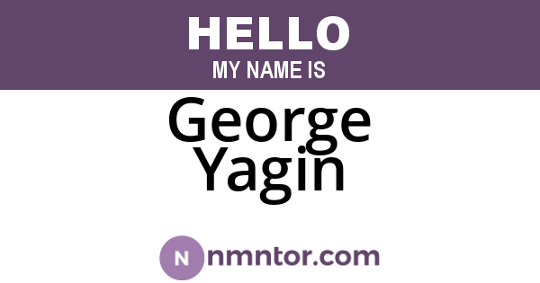 George Yagin