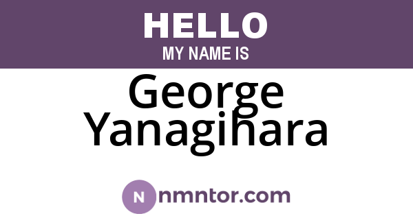 George Yanagihara