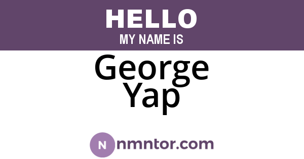 George Yap