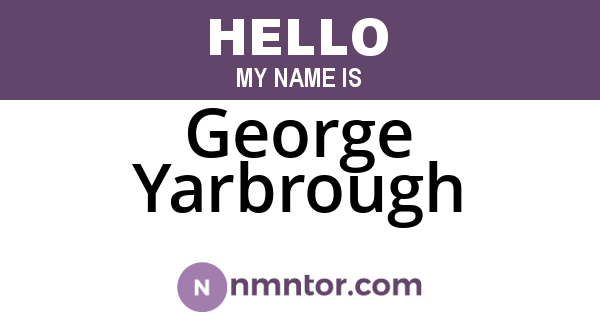 George Yarbrough