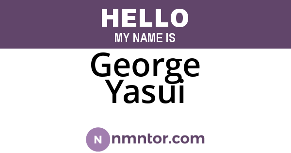 George Yasui