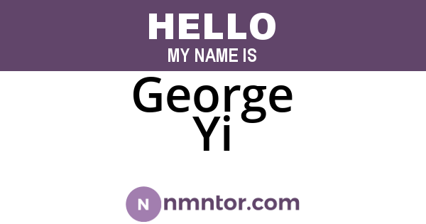 George Yi