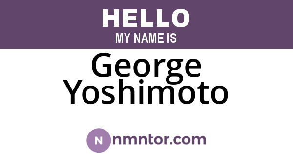 George Yoshimoto