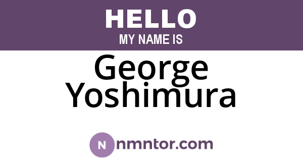 George Yoshimura