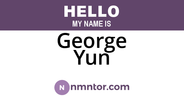 George Yun