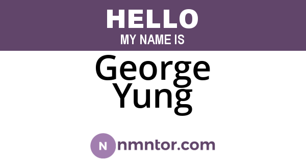 George Yung