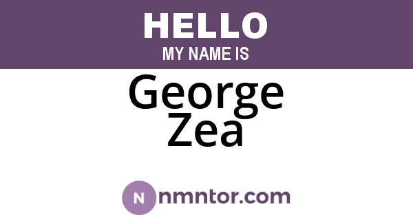 George Zea
