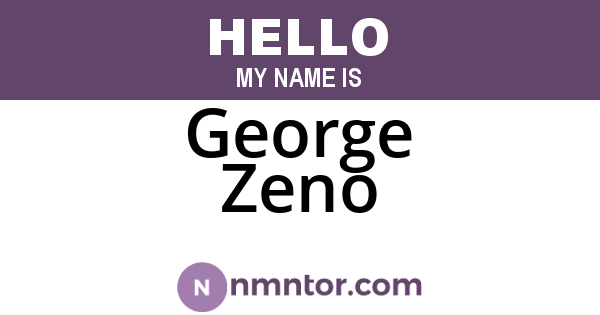 George Zeno