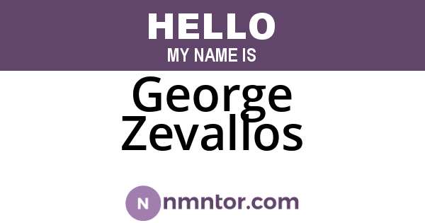 George Zevallos