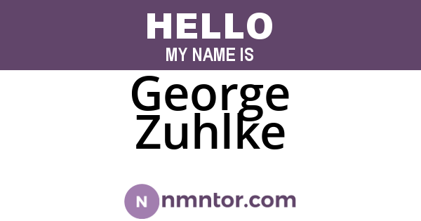 George Zuhlke