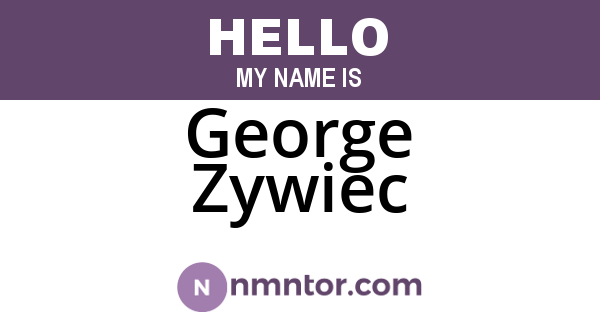 George Zywiec