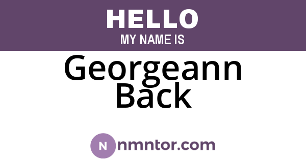 Georgeann Back