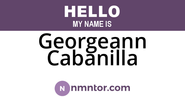 Georgeann Cabanilla