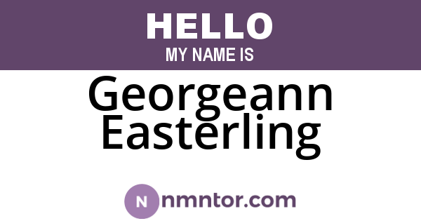 Georgeann Easterling