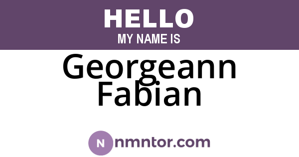 Georgeann Fabian