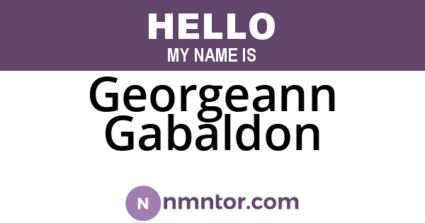 Georgeann Gabaldon