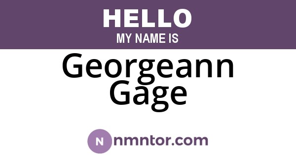 Georgeann Gage
