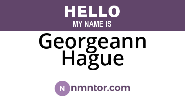 Georgeann Hague