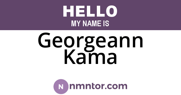 Georgeann Kama