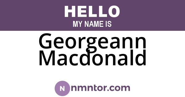Georgeann Macdonald