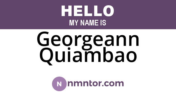 Georgeann Quiambao